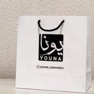 بگ سفید با چاپ یکرو مشکی یونا