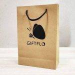 پاکت کرافت با چاپ یکرو مشکی giftflo