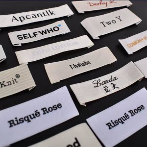 مارک پارچه ای ساتن چاپ تک رنگ مشکی