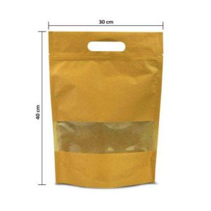 پاکت پنجره دار زیپ کیپ کرافت آماده سایز 40×30 بسته 100 عددی