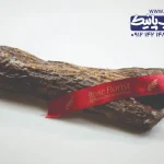 روبان زرشکی 40 میلی متری با چاپ طلایی