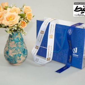بگ سفید آبی با چاپ اختصاصی شرکتی