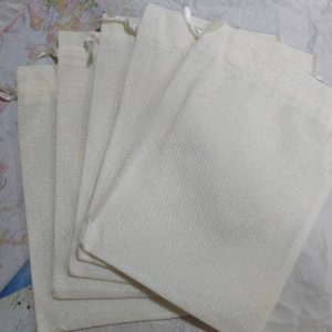 کیسه پارچه ای کنفی کرم ۲۴ در ۳۰