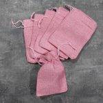 کیسه پارچه ای کنفی صورتی ۱۰ در ۱۳