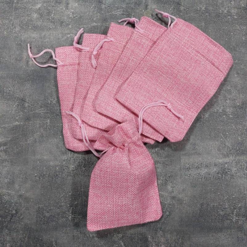 kanafi 2 کیسه پارچه ای کنفی صورتی ۱۰ در ۱۳