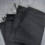 کیسه پارچه ای کنفی مشکی ۱۰ در ۱۳