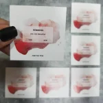 کارت تشکر تو زیبایی 5×5 سانتی متر بسته 50 عددی