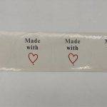 لیبل دایره ای آماده made with قطر 5.5 سانتی متر بسته 200 عددی