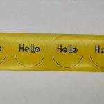 لیبل دایره ای آماده hello قطر 5.5 سانتی متر بسته 200 عددی