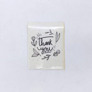 لیبل مربعی آماده thank you بسته 200 عددی