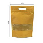 پاکت پنجره دار زیپ کیپ کرافت آماده سایز 10×15 بسته 100 عددی