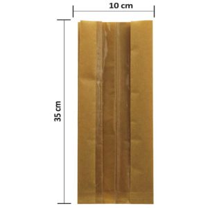 پاکت کرافت جلو پنجره عمودی 35×10 بسته 100 عددی