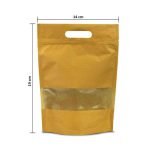 پاکت پنجره دار زیپ کیپ کرافت آماده سایز 19×14 بسته 100 عددی