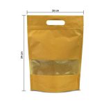 پاکت پنجره دار زیپ کیپ کرافت آماده سایز 24×16 بسته 100 عددی