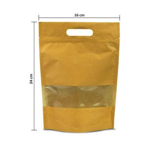 پاکت پنجره دار زیپ کیپ کرافت آماده سایز 24×16 بسته 100 عددی