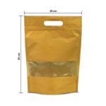 پاکت پنجره دار زیپ کیپ کرافت آماده سایز 25×18 بسته 100 عددی