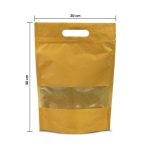 پاکت پنجره دار زیپ کیپ کرافت آماده سایز 30×20 بسته 100 عددی