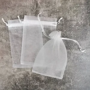 کیسه حریر سفید سایز 10 در 15