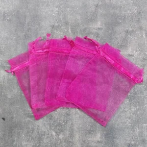 کیسه حریر سرخابی سایز 9در12