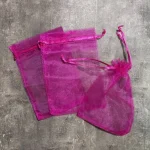 کیسه حریر سرخابی سایز 10 در 15