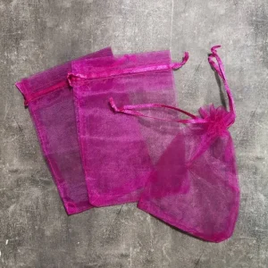 کیسه حریر سرخابی سایز 10 در 15