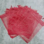 کیسه حریر زرشکی سایز ۱۵ در ۲۰