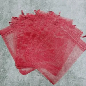 کیسه حریر زرشکی سایز ۱۵ در ۲۰