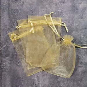 کیسه حریر طلایی سایز 10 در 15