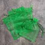 کیسه حریر سبز سایز 15 در 20