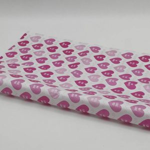 کاغذ پوستی آماده طرح قلب صورتی 50×70 بسته 200 عددی