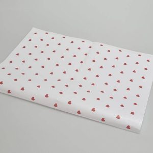کاغذ پوستی آماده طرح قلب ریز 50×70 بسته 200 عددی