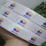 روبان سفید با چاپ کندو