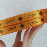 روبان نارنجی با چاپ toranj