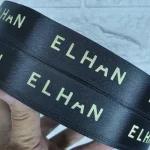 چاپ روبان مشکی با چاپ زرد elhan