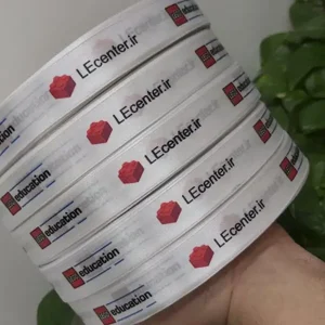 روبان سفید با چاپ lecenter.ir