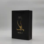 چاپ بگ گلاسه مشکی 17×24 با چاپ طلاکوب تیراژ 1000 عددی