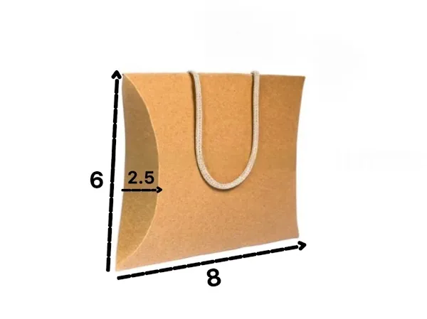 baleshtibag122 بگ کرافت بالشی سایز ۸×۶×۲.۵ بسته 50 عددی