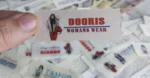 اتیکت پارچه ای ساتن برند dooris تعداد 1000 عددی