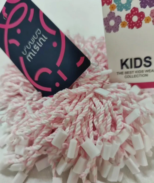 تولید و چاپ اتیکت مقوایی kids به همراه نخ پلمپ در تیراژ 1500 عددی