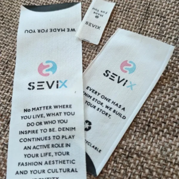 مارک پارچه ای کتان و سایز SAVIX تیراژ 1000 عددی