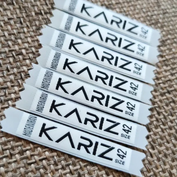 مارک لیبل پارچه ای KARIZ با سایز تیراژ 1000 عددی