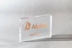 کارت ویزیت پلاکسی گلاسی آکریلیک ALPINE با برش لیزری 100 عددی