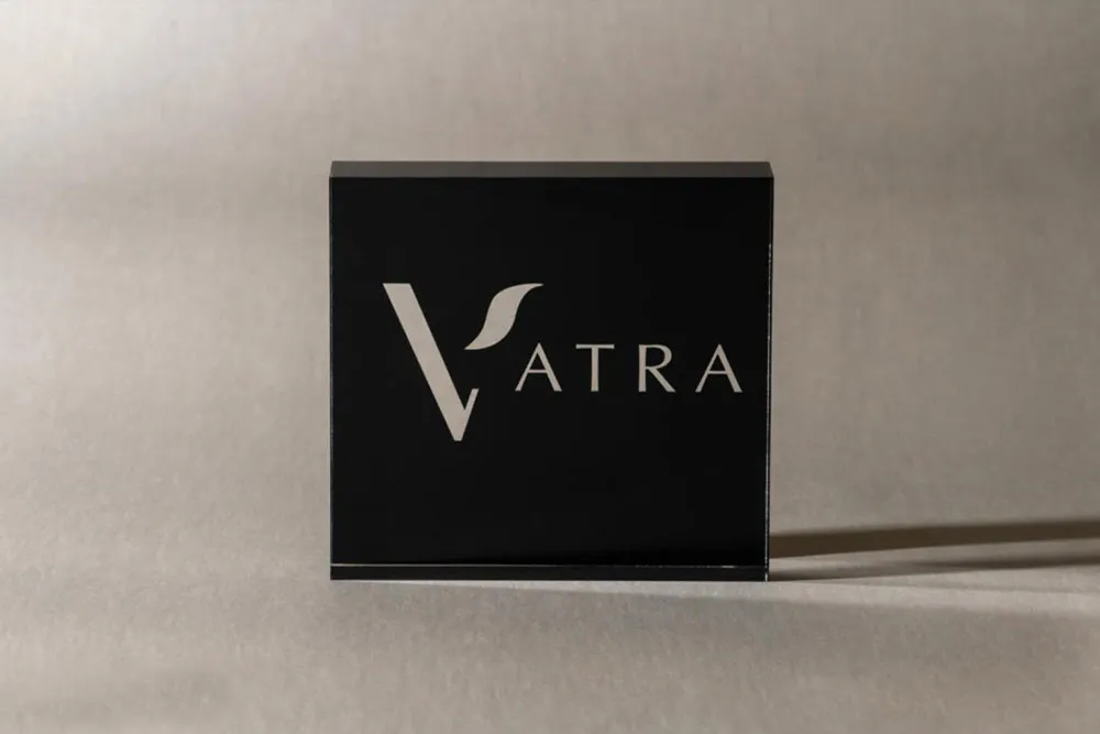 کارت ویزیت پلاکسی گلاسی آکریلیک VATRA با برش لیزری 100 عددی