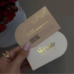 کارت ویزیت کارتی قالبدار طلاکوب SU CANDLE تیراژ 1000 عددی