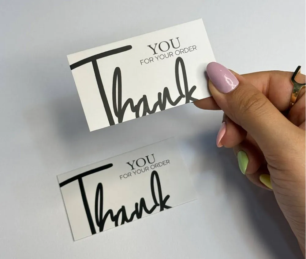 کارت ویزیت گلاسه THANK YOU تیراژ 1000 عددی