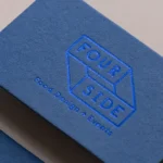 کارت ویزیت فابریانو FOUR SIDE فویل کوب طلاکوب آبی تیراژ 1000 عددی