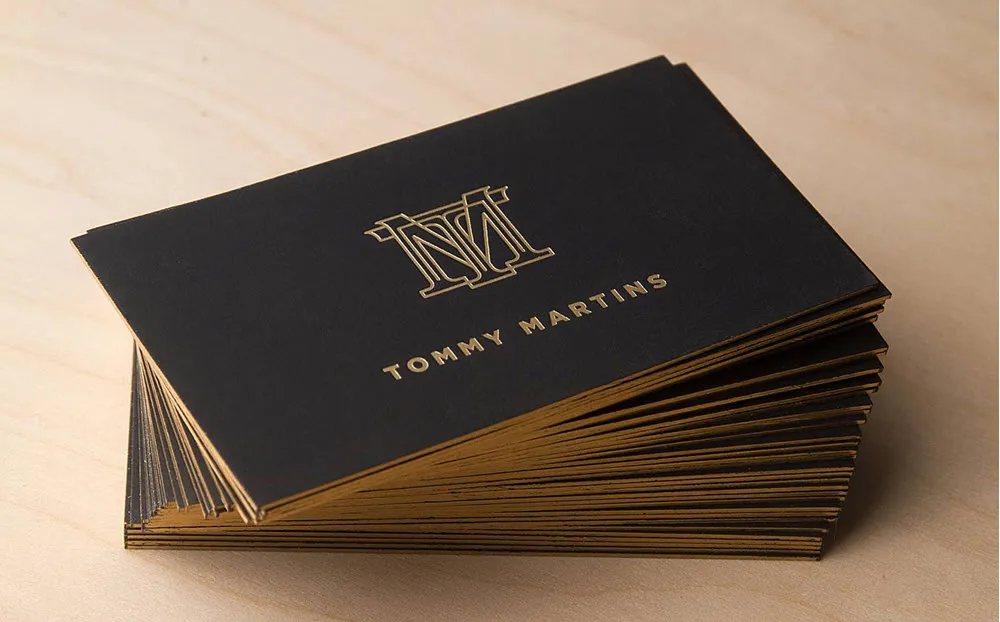 کارت ویزیت TOMMY MARTINS فابریانو طلاکوب دورطلایی 1000 عددی