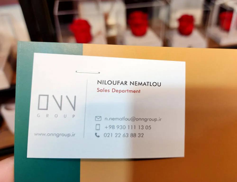 کارت ویزیت گلاسه ONNGROUP تیراژ 1000 عددی