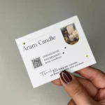کارت ویزیت و کارت تشکر کتان ARAM CANDLE تیراژ 1000 عددی