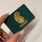 کارت ویزیت لمینت مخملی TERMEH GOLD طلاکوب تیراژ 1000 عددی